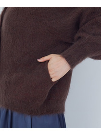 【ADIEU TRISTESSE】｜2BUY10%OFF・3BUY20%OFF｜モヘヤラム起毛片畦カーディガン 詳細画像 ブラウン 22