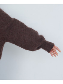 【ADIEU TRISTESSE】｜2BUY10%OFF・3BUY20%OFF｜モヘヤラム起毛片畦カーディガン 詳細画像 ブラウン 23