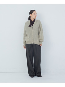 【ADIEU TRISTESSE】｜2BUY10%OFF・3BUY20%OFF｜モヘヤラム起毛片畦カーディガン 詳細画像 ブラウン 4