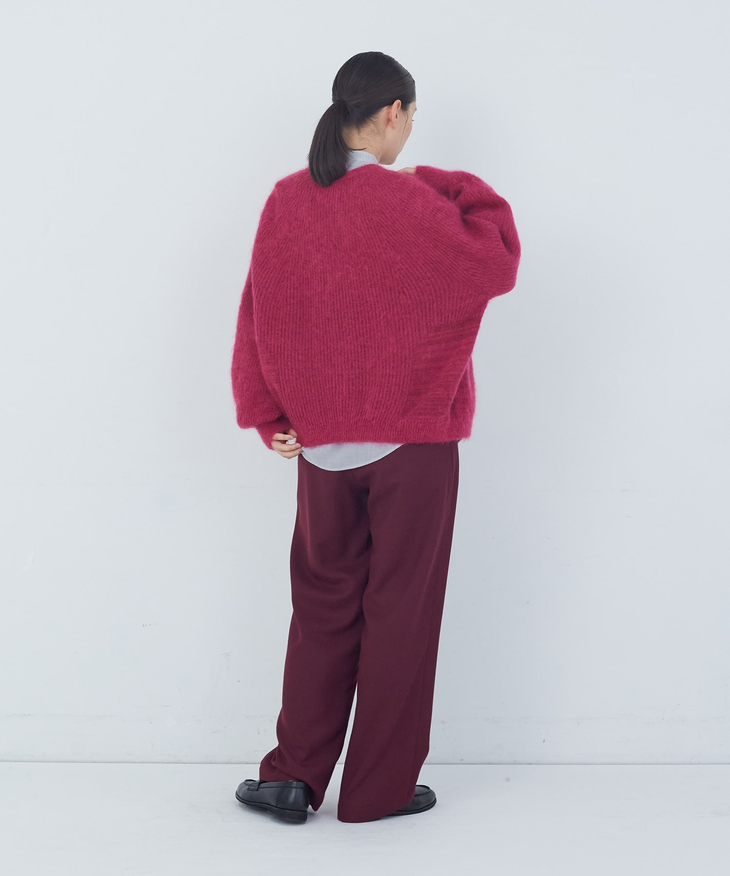 【ADIEU TRISTESSE】｜2BUY10%OFF・3BUY20%OFF｜モヘヤラム起毛片畦カーディガン 詳細画像 ブラウン 10