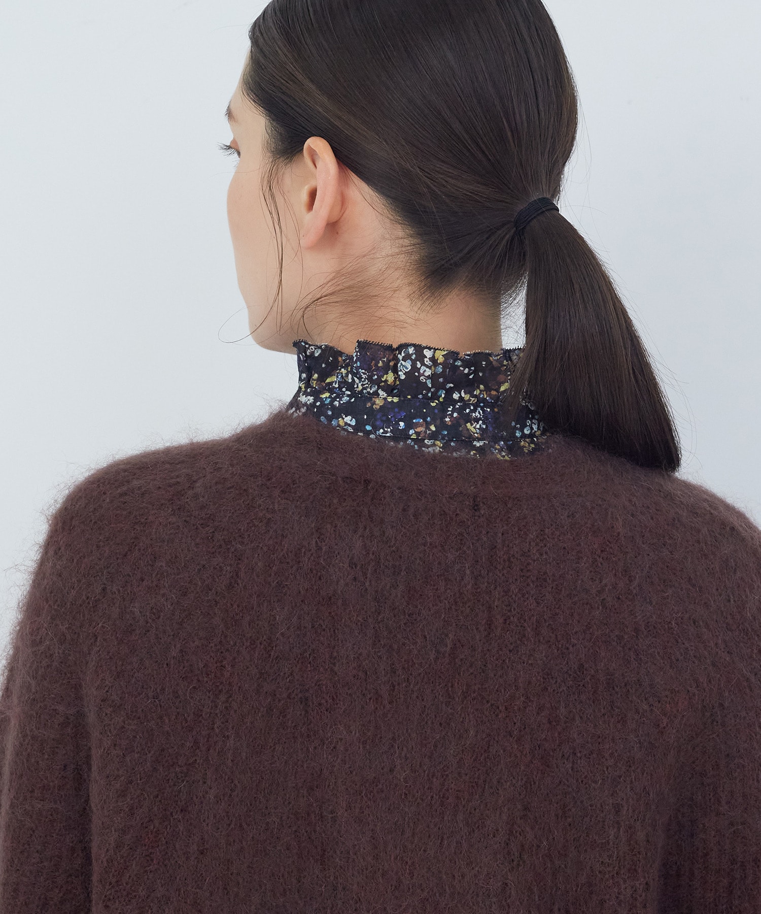 【ADIEU TRISTESSE】｜2BUY10%OFF・3BUY20%OFF｜モヘヤラム起毛片畦カーディガン 詳細画像 ブラウン 20