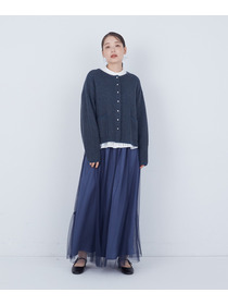 【ADIEU TRISTESSE】｜2BUY10%OFF・3BUY20%OFF｜【11月お気に入り登録ブランド内5位】ラメ×アルパカウールラーベン柄カーディガン 詳細画像 ネイビー 10