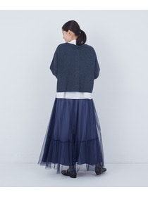 【ADIEU TRISTESSE】｜2BUY10%OFF・3BUY20%OFF｜【11月お気に入り登録ブランド内5位】ラメ×アルパカウールラーベン柄カーディガン 詳細画像 ネイビー 12