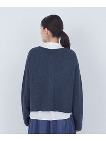 【ADIEU TRISTESSE】｜2BUY10%OFF・3BUY20%OFF｜【11月お気に入り登録ブランド内5位】ラメ×アルパカウールラーベン柄カーディガン 詳細画像 ネイビー 15