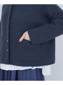 【ADIEU TRISTESSE】｜2BUY10%OFF・3BUY20%OFF｜【11月お気に入り登録ブランド内5位】ラメ×アルパカウールラーベン柄カーディガン 詳細画像 ネイビー 18