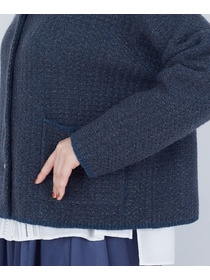 【ADIEU TRISTESSE】｜2BUY10%OFF・3BUY20%OFF｜【11月お気に入り登録ブランド内5位】ラメ×アルパカウールラーベン柄カーディガン 詳細画像 ネイビー 19