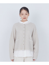【ADIEU TRISTESSE】｜2BUY10%OFF・3BUY20%OFF｜【11月お気に入り登録ブランド内5位】ラメ×アルパカウールラーベン柄カーディガン 詳細画像 ネイビー 6