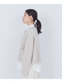 【ADIEU TRISTESSE】｜2BUY10%OFF・3BUY20%OFF｜【11月お気に入り登録ブランド内5位】ラメ×アルパカウールラーベン柄カーディガン 詳細画像 ネイビー 7