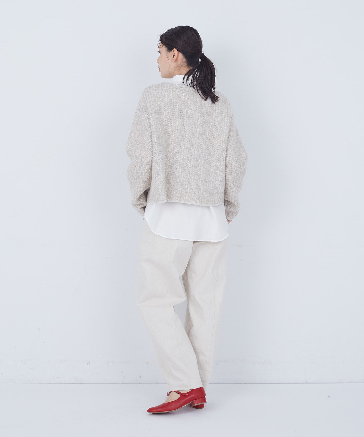 【ADIEU TRISTESSE】｜2BUY10%OFF・3BUY20%OFF｜【11月お気に入り登録ブランド内5位】ラメ×アルパカウールラーベン柄カーディガン 詳細画像 ネイビー 5
