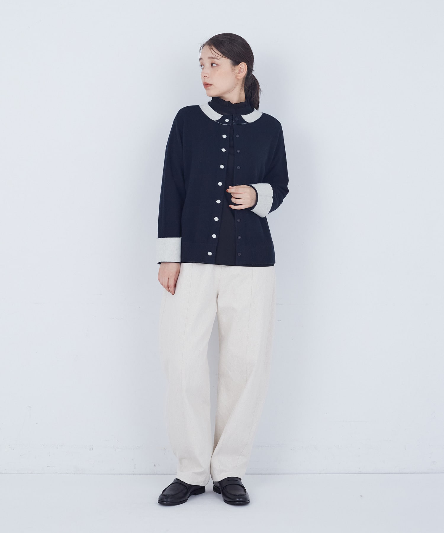 【ADIEU TRISTESSE】【2way】トロンプルイユカーディガン 詳細画像 ブラック 1