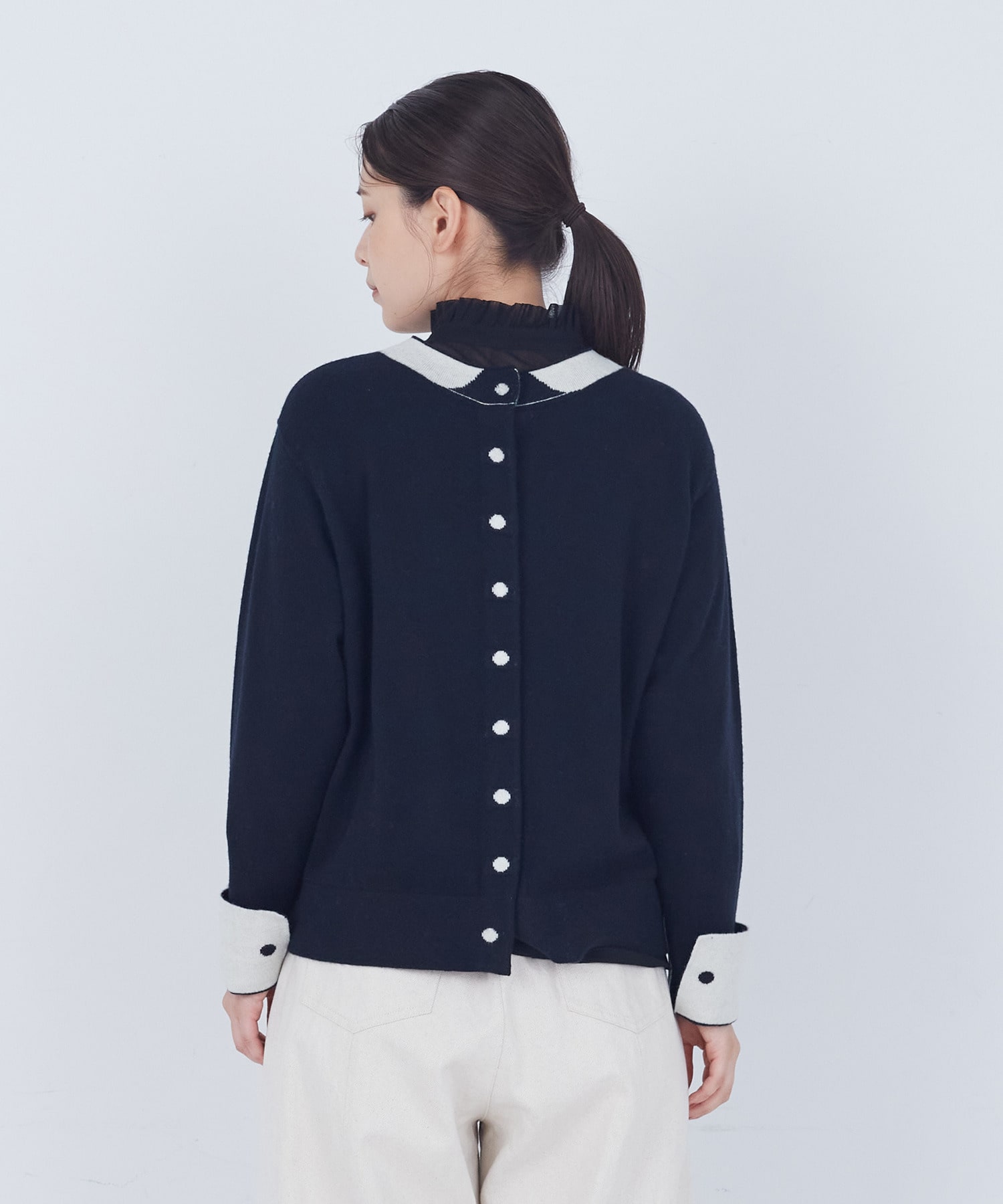 【ADIEU TRISTESSE】【2way】トロンプルイユカーディガン 詳細画像 ブラック 12