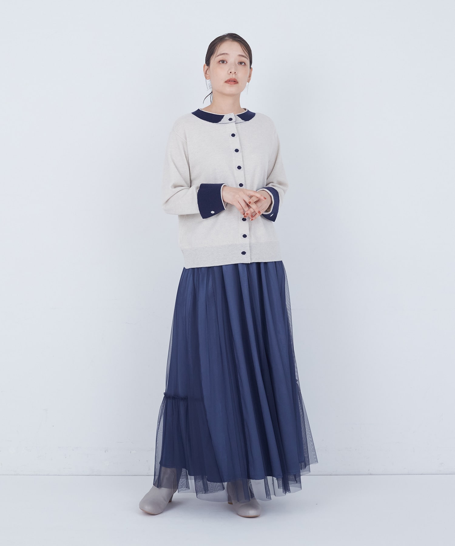 【ADIEU TRISTESSE】【2way】トロンプルイユカーディガン 詳細画像 ブラック 13