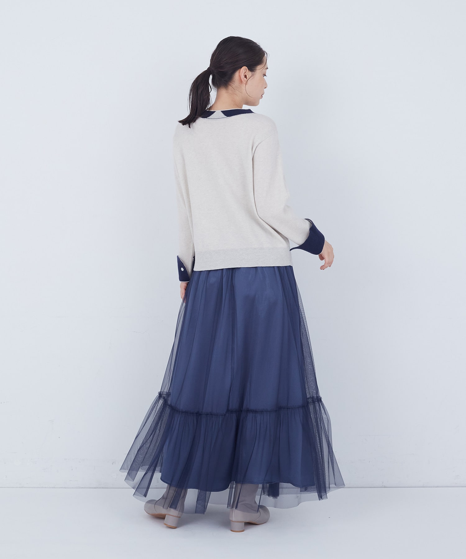 【ADIEU TRISTESSE】【2way】トロンプルイユカーディガン 詳細画像 ブラック 15