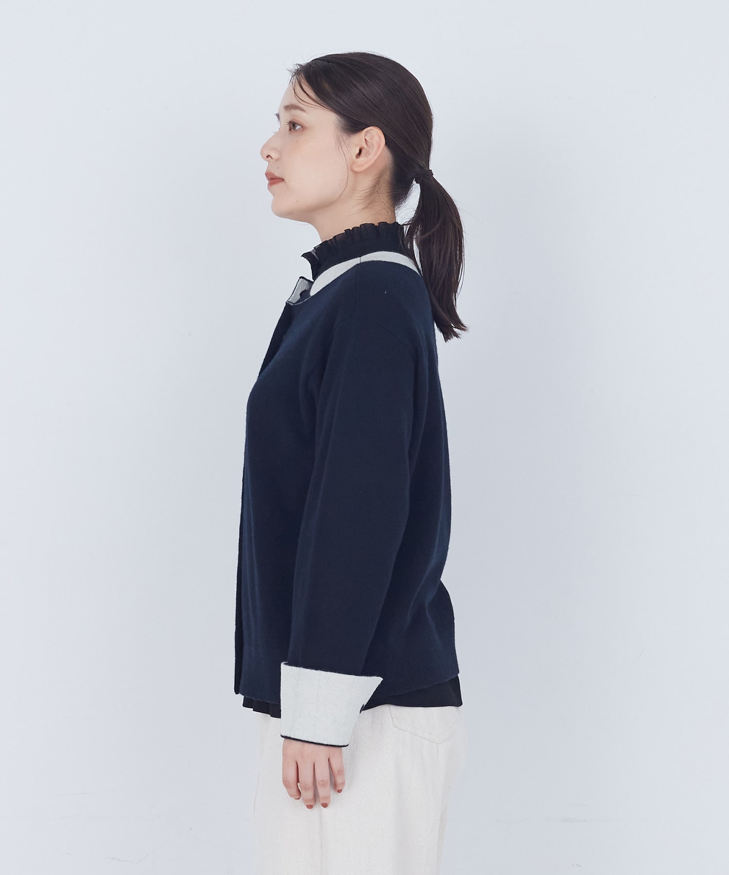 【ADIEU TRISTESSE】【2way】トロンプルイユカーディガン 詳細画像 ブラック 5