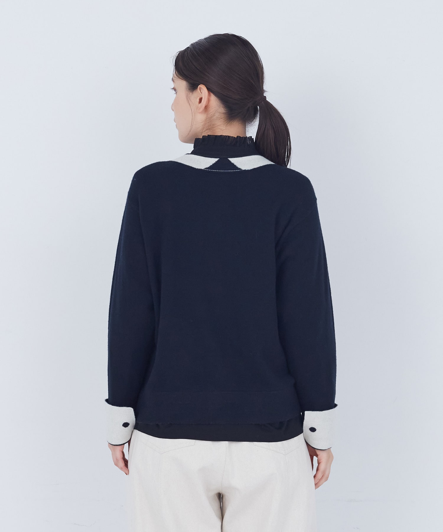 【ADIEU TRISTESSE】【2way】トロンプルイユカーディガン 詳細画像 ブラック 6