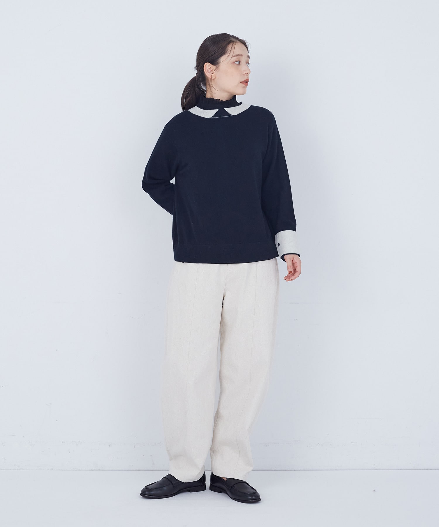 【ADIEU TRISTESSE】【2way】トロンプルイユカーディガン 詳細画像 ブラック 7