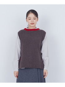 【ADIEU TRISTESSE】【2way】AQUAウールカシミヤベスト 詳細画像 チャコールグレー 10