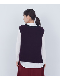 【ADIEU TRISTESSE】【2way】AQUAウールカシミヤベスト 詳細画像 チャコールグレー 18