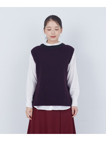 【ADIEU TRISTESSE】【2way】AQUAウールカシミヤベスト 詳細画像 チャコールグレー 22