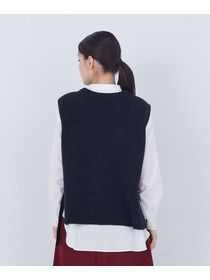 【ADIEU TRISTESSE】【2way】AQUAウールカシミヤベスト 詳細画像 チャコールグレー 24