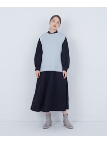 【ADIEU TRISTESSE】【2way】AQUAウールカシミヤベスト 詳細画像 チャコールグレー 25