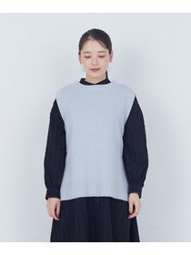 【ADIEU TRISTESSE】【2way】AQUAウールカシミヤベスト 詳細画像 チャコールグレー 28