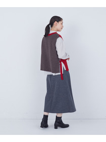 【ADIEU TRISTESSE】【2way】AQUAウールカシミヤベスト 詳細画像 チャコールグレー 3