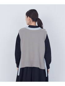 【ADIEU TRISTESSE】【2way】AQUAウールカシミヤベスト 詳細画像 チャコールグレー 30