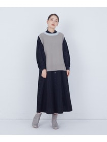 【ADIEU TRISTESSE】【2way】AQUAウールカシミヤベスト 詳細画像 チャコールグレー 31