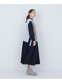 【ADIEU TRISTESSE】【2way】AQUAウールカシミヤベスト 詳細画像 チャコールグレー 32