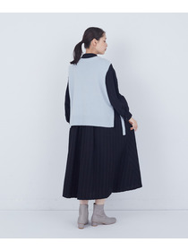 【ADIEU TRISTESSE】【2way】AQUAウールカシミヤベスト 詳細画像 チャコールグレー 33