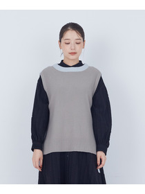 【ADIEU TRISTESSE】【2way】AQUAウールカシミヤベスト 詳細画像 チャコールグレー 34