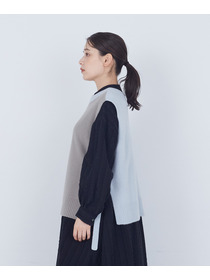 【ADIEU TRISTESSE】【2way】AQUAウールカシミヤベスト 詳細画像 チャコールグレー 35