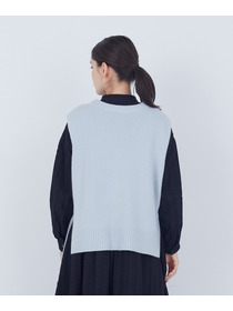 【ADIEU TRISTESSE】【2way】AQUAウールカシミヤベスト 詳細画像 チャコールグレー 36