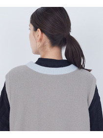 【ADIEU TRISTESSE】【2way】AQUAウールカシミヤベスト 詳細画像 チャコールグレー 38