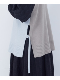 【ADIEU TRISTESSE】【2way】AQUAウールカシミヤベスト 詳細画像 チャコールグレー 39