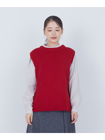 【ADIEU TRISTESSE】【2way】AQUAウールカシミヤベスト 詳細画像 チャコールグレー 4