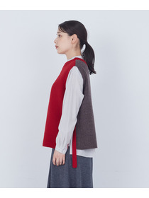 【ADIEU TRISTESSE】【2way】AQUAウールカシミヤベスト 詳細画像 チャコールグレー 5