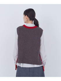 【ADIEU TRISTESSE】【2way】AQUAウールカシミヤベスト 詳細画像 チャコールグレー 6