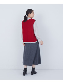 【ADIEU TRISTESSE】【2way】AQUAウールカシミヤベスト 詳細画像 チャコールグレー 9