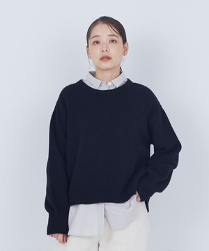 【ADIEU TRISTESSE】ラムウールホールガーメントプルオーバー 詳細画像 ブラック 1