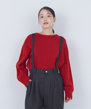 【ADIEU TRISTESSE】ラムウールホールガーメントプルオーバー 詳細画像 レッド 1