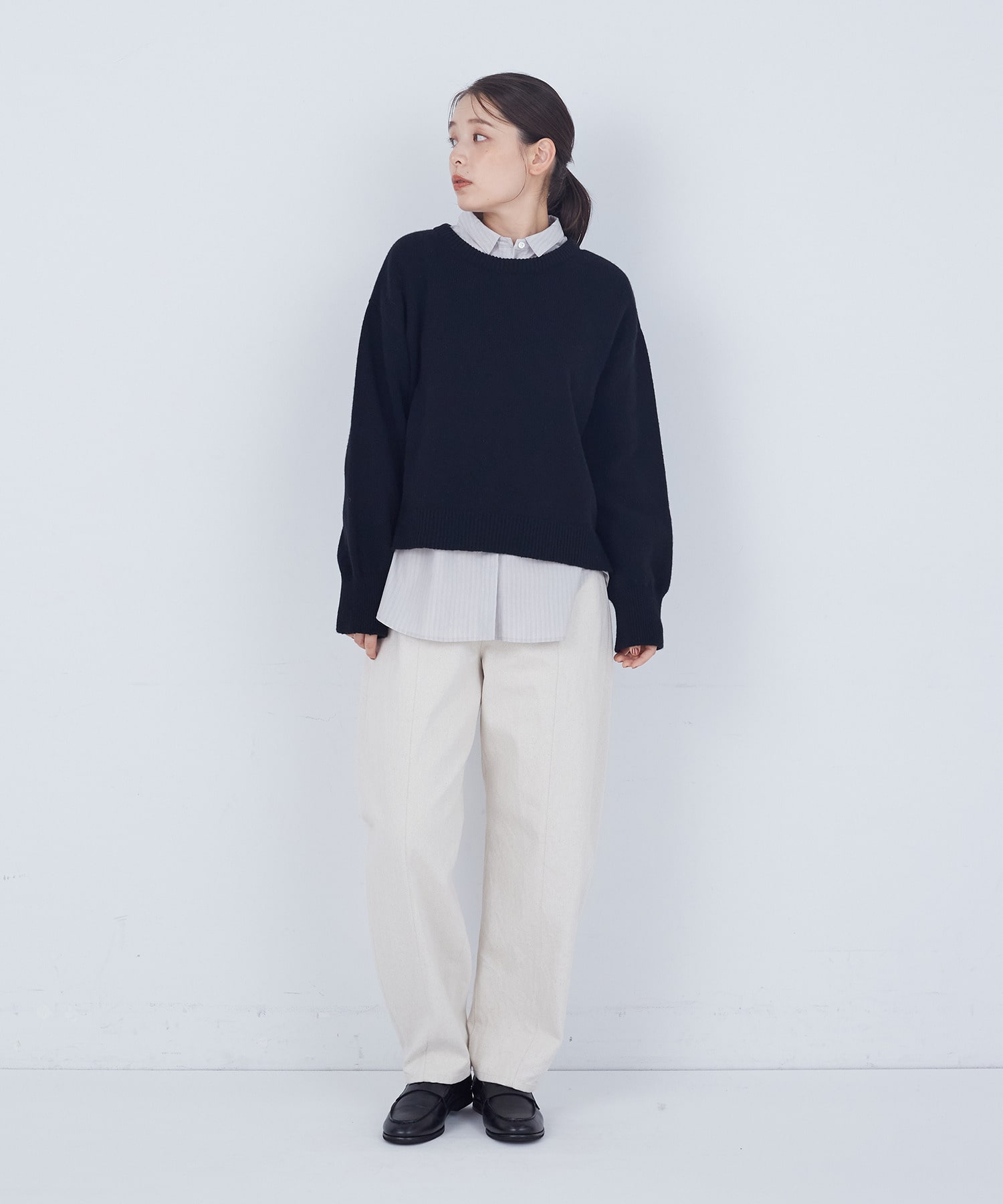 【ADIEU TRISTESSE】ラムウールホールガーメントプルオーバー 詳細画像 ブラック 13