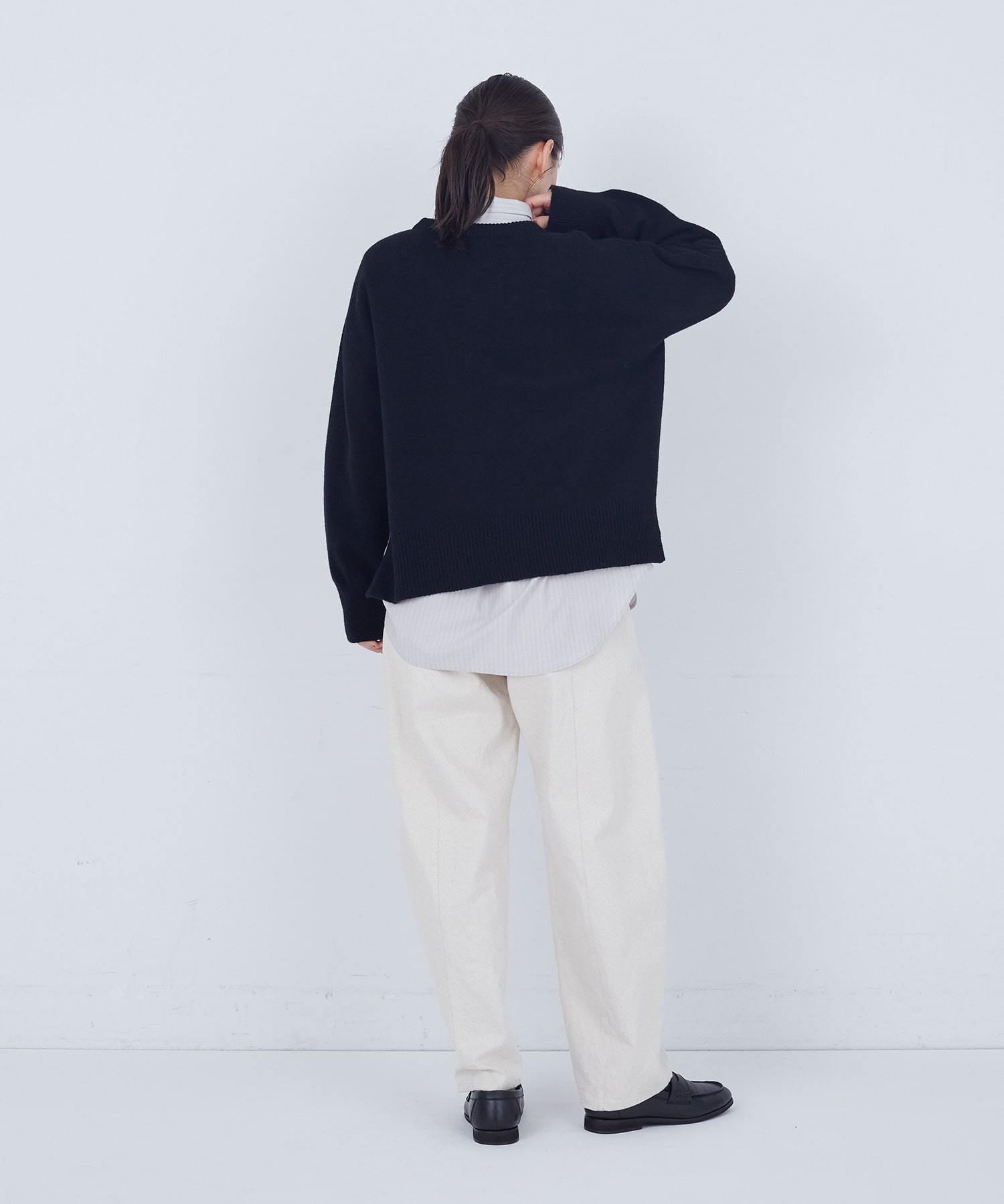 【ADIEU TRISTESSE】ラムウールホールガーメントプルオーバー 詳細画像 ブラック 15