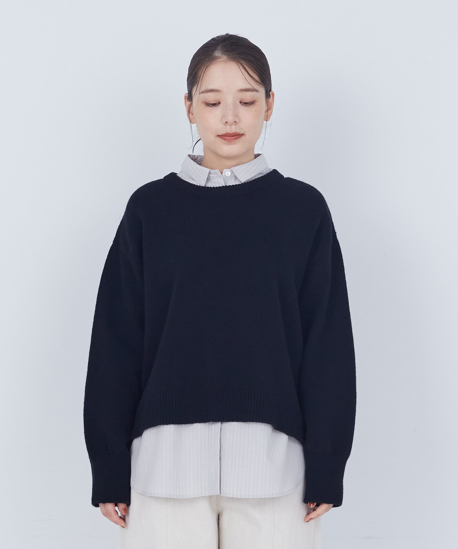 【ADIEU TRISTESSE】ラムウールホールガーメントプルオーバー 詳細画像 ブラック 16