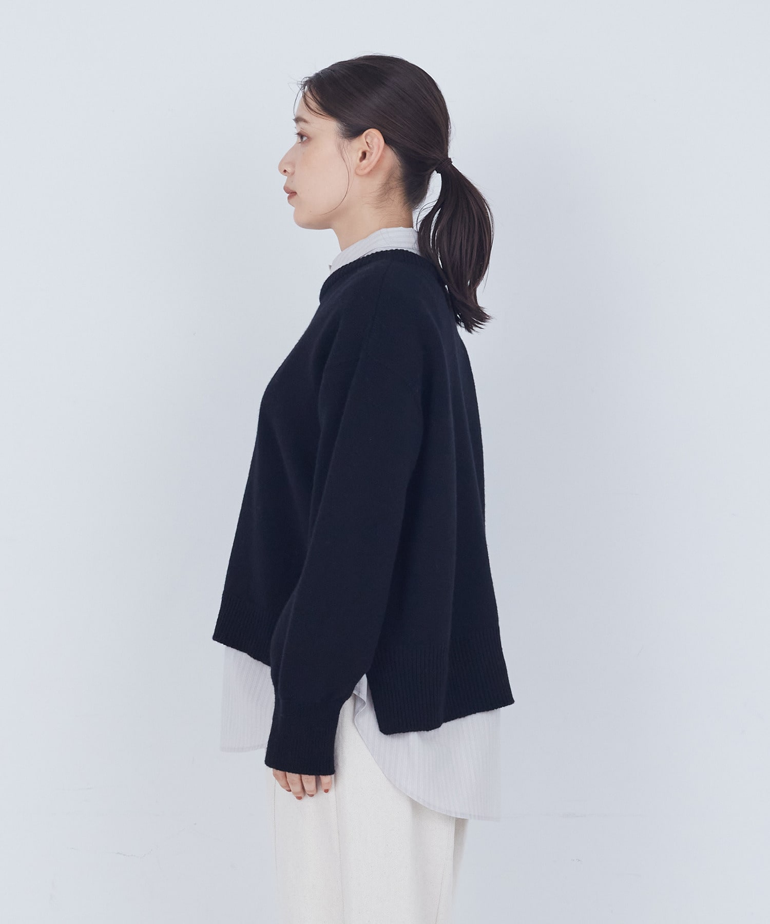 【ADIEU TRISTESSE】ラムウールホールガーメントプルオーバー 詳細画像 ブラック 17