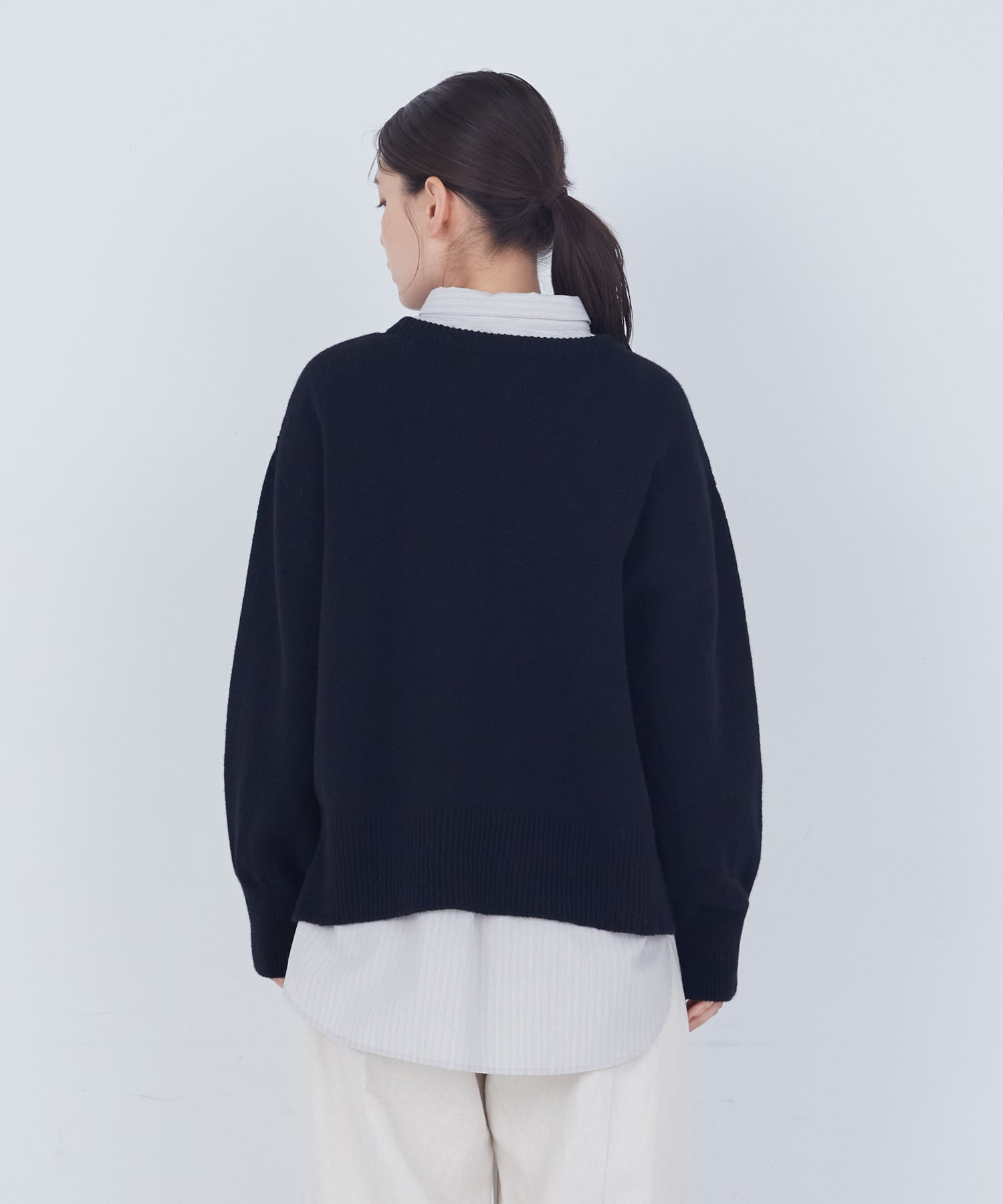 【ADIEU TRISTESSE】ラムウールホールガーメントプルオーバー 詳細画像 ブラック 18