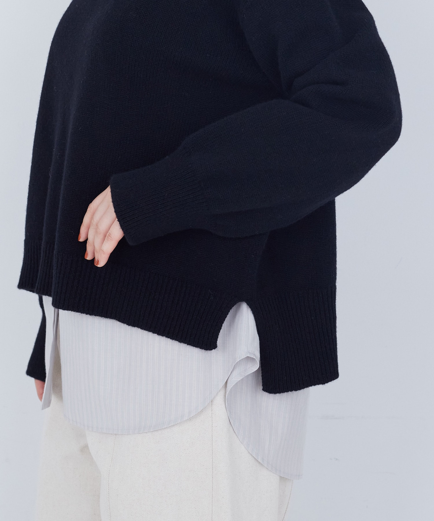 【ADIEU TRISTESSE】ラムウールホールガーメントプルオーバー 詳細画像 ブラック 21