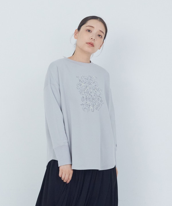 【ADIEU TRISTESSE】【杉本さなえさんコラボ】星座プリント裏毛プルオーバー