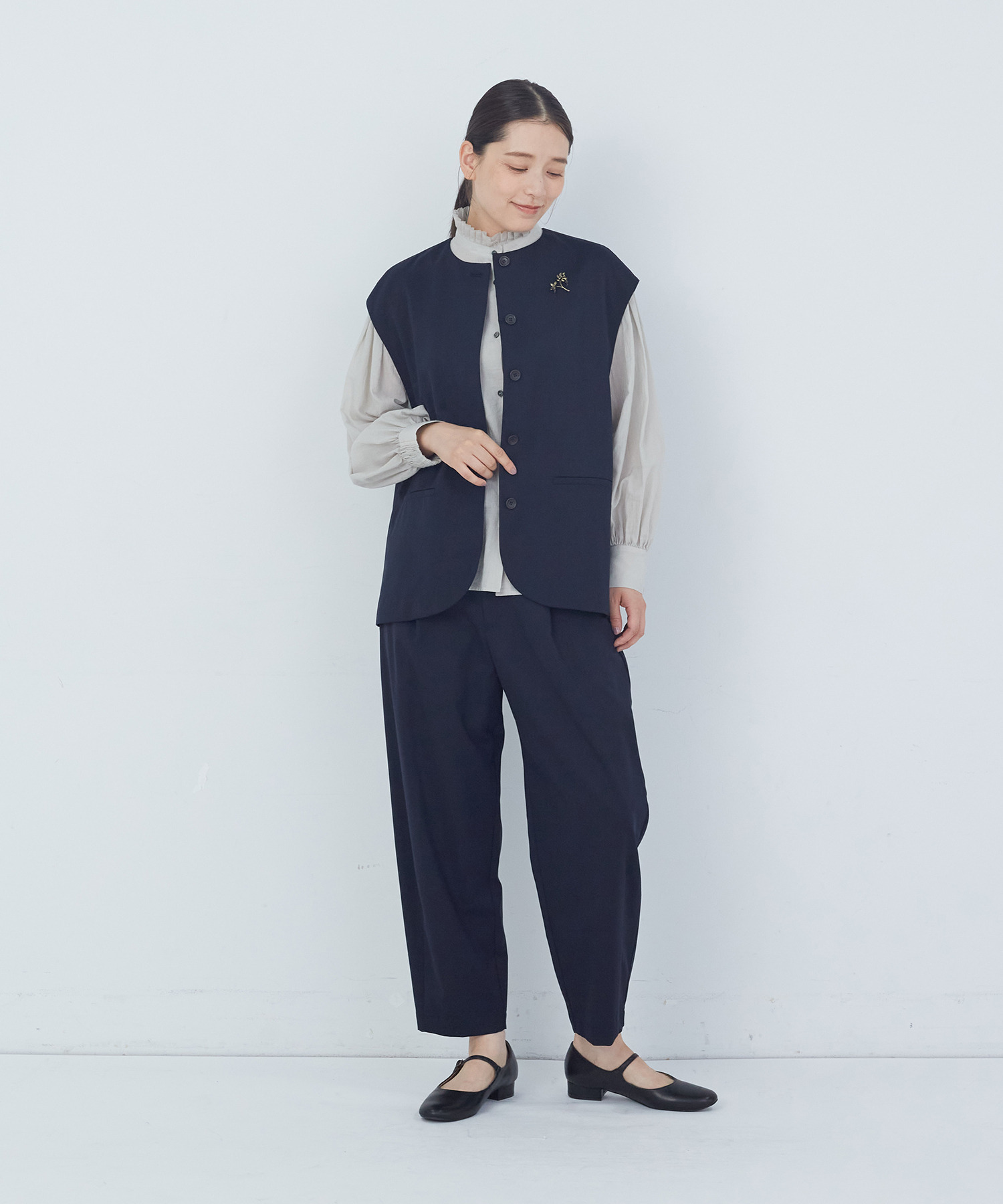 【ADIEU TRISTESSE】実揺らしブローチ 詳細画像 オフホワイト 5